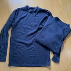 冬用タートルネック アンダーシャツ Lサイズ　ネイビー　2枚組