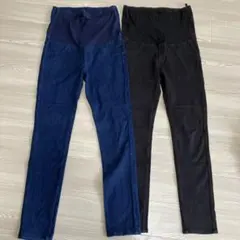 UNIQLO マタニティパンツ デニムブルー・ブラック M