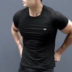 エンポリオ アルマーニ Tシャツ カットソー 半袖 2枚セット ホワイトブラック