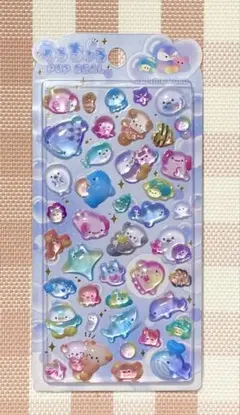 海外製☆硬いシール　ボンボン　うるちゅる　3D　立体　ドロップ