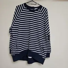 AMERICAN HOLIC ボーダー 長袖 トップス ネイビー/ホワイト　L