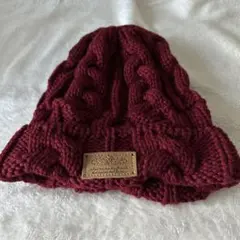 レディース用ケーブル編み ニット帽