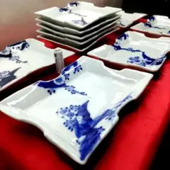 有田焼　伊万里焼　古伊万里　角皿　長角皿　刺し身皿　10客セット