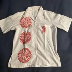 ヴィンテージ 白　半袖シャツ ジップアップ