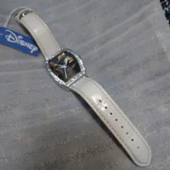 Disneyミッキーマウス腕時計・ブラック・未使用・カットガラス