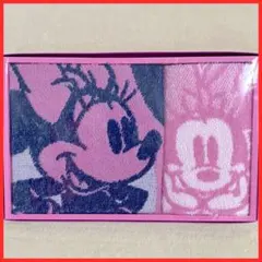 【未使用】タオル2枚組 綿100% 箱なし ディズニー ミニー 第一生命