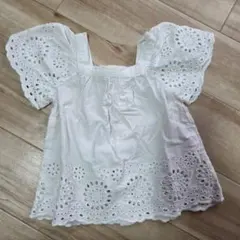 ZARA 刺繍入りホワイトシャツ 80㎝