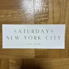 Saturdays NYC ステッカー ホワイト