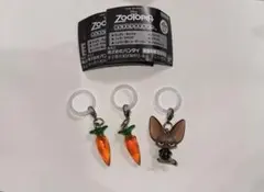 ズートピア めじるしアクセサリー 3点セット　ガチャガチャ　ニンジン　フィニック