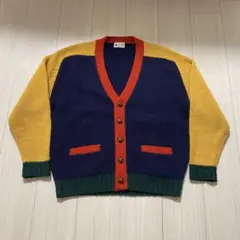 60’s？ Crazy Pattern Wool Cardigan
