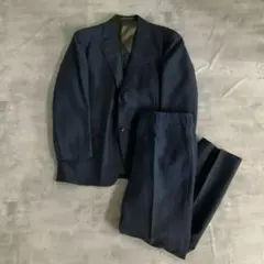 used スーツセットアップ　ネイビー　紺　ストライプ