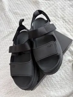 UGGサンダル ブラック 厚底 24センチ