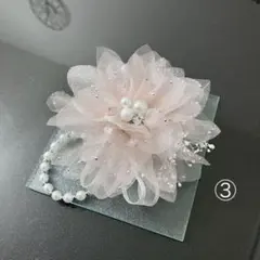 シフォンコサージュ 2WAY ピンク❤︎新品❤︎パールチェーン付 入学式 卒業式