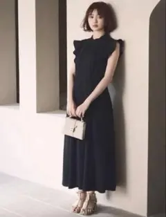 新品！NATURAL BEAUTY BASIC サテンコードパイピングワンピース