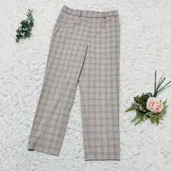 【ユニクロ】❣️スマートアンクルパンツ❣️グレンチェック テーパード ベージュ L