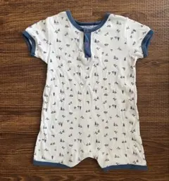 プチバトー 半袖ロンパース/18m 81cm（80）