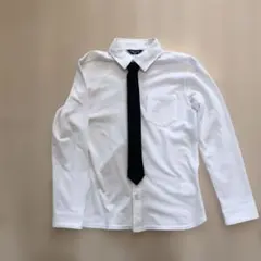 COMME CA ISM 長袖シャツ 140A ネクタイ付き