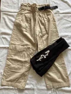 ALGY ベージュ ロングパンツ ベルト付き