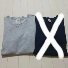AVIREX U.S.A. グレーのみ Vネック Tシャツ XL