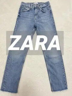 【送料込み】ZARA デニムパンツ カットオフ ブルー