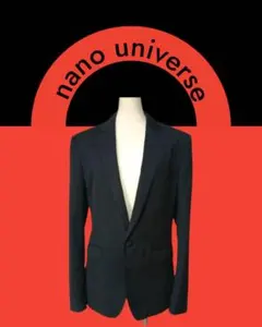 ナノユニバース美品/洗練ブラックテーラードジャケット サイズM