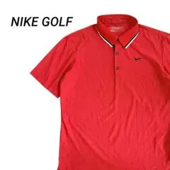 NIKE GOLF ドライフィット ポロシャツ レッド Mサイズ スポーツ 派手
