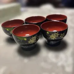 箸匠せいわ 漆塗り・輪島塗りぐい呑み・お猪口 5個セット - メルカリ