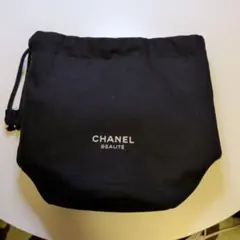 CHANEL BEAUTE 巾着ポーチ ブラック　ノベルティのサムネイル
