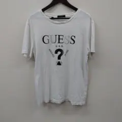 (12) GUESS ホワイト ロゴプリント Tシャツのサムネイル