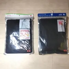 新品】ユニクロ ヒートテック 2点セット（M・XL）ウィメンズ ブラック 黒