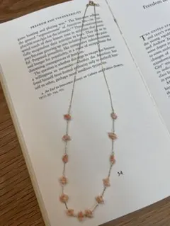 【アガット】天然ピンクサンゴ　k10ネックレス