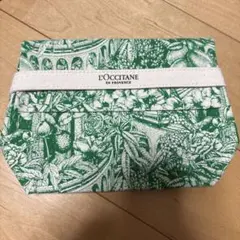 非売品　L'OCCITANE ポーチ グリーン 100%リサイクルコットンのサムネイル