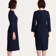 【美品】CELFORD フォーマルワンピース　ネイビー　卒業　入学
