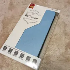 新品iPhone6splus専用手帳型カバースリムブルー