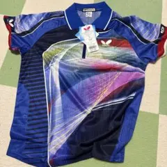 Butterfly 卓球 ポロシャツ 青系　Sサイズ　男女兼用