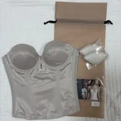 ブライダルブルーム ビスチェ E70 モカグレー 1回着用 美品 パッド未開封