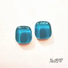 No.1897 ブルー レジンピアス レジンイヤリング ハンドメイドアクセサリー