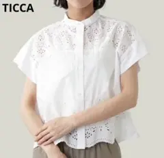 1回着用✨TICCA レースフレンチシャツ 白 25SSのサムネイル