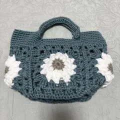 グラニースクエアバッグ　かぎ針編み　ハンドメイド