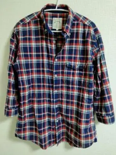 Gembony チェック柄七分袖シャツ Mサイズ