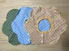 花形ポルカドットスタイ3枚セット