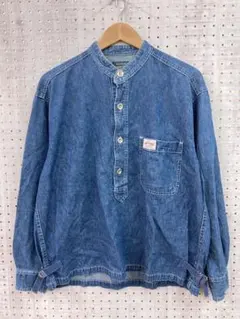 KEARNEY HOUSE 古着 ハーフボタンバンドカラー 長袖デニムシャツのサムネイル