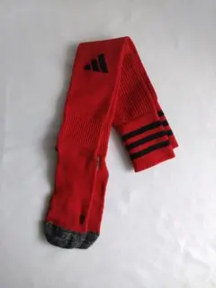 アディダスサッカーソックス　25〜27㎝　レッド赤