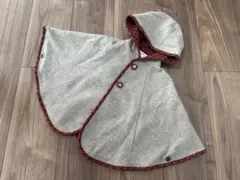 ファミリア リバーシブル ベビー ポンチョ羽織り おくるみ 60-90美品