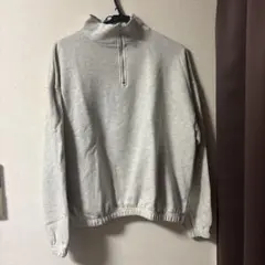 by.187 ハーフジップ スウェット トレーナー グレー