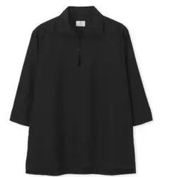 【新品】LANVIN コットン/リネン素材 7分袖 スキッパーシャツのサムネイル