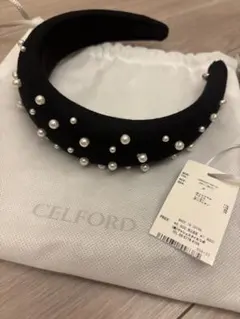 CELFORD パール付カチューシャ ブラックのサムネイル