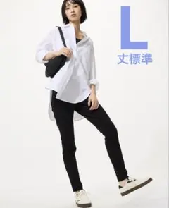 UNIQLO ウルトラストレッチレギンスパンツ　丈標準　ブラック　黒　L