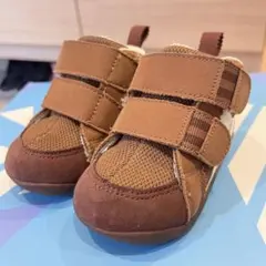 ブラウン ベビーシューズ ベルクロ アシックス 12.0cm