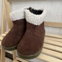 ムートン　ブーツ　男女　ブラウン　15センチ　冬　秋